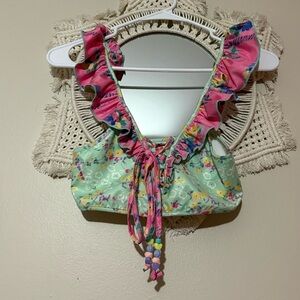 LoveShackFancy Multicolor Beaded Swim Top